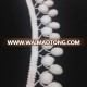 fashion pompom chain tassel white large sewing pom pom trimming